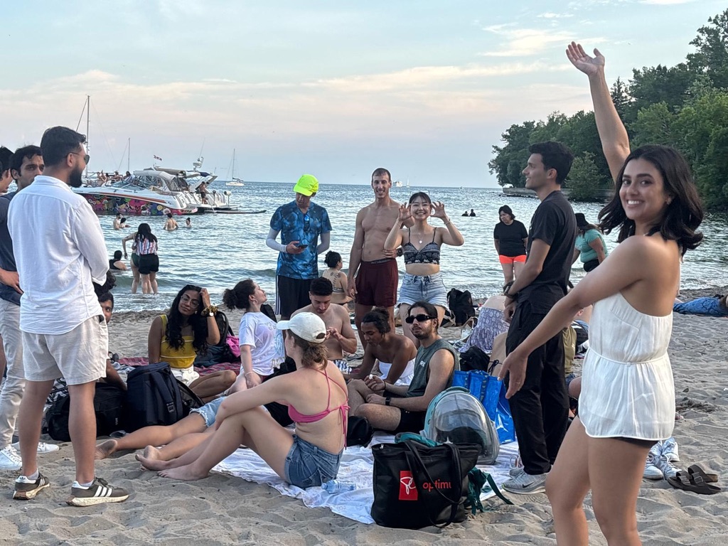 Toronto beach with friends