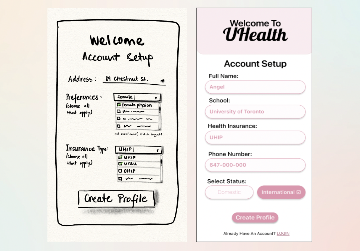 Account Setup Iteration