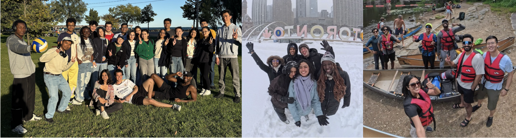 Pearson community events — picnic, snow day, portaging trip